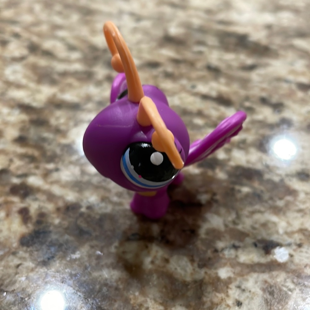 Littlest Pet Shop~#1739~Butterfly~Purple Pink Orange~Blue Dot Eyes